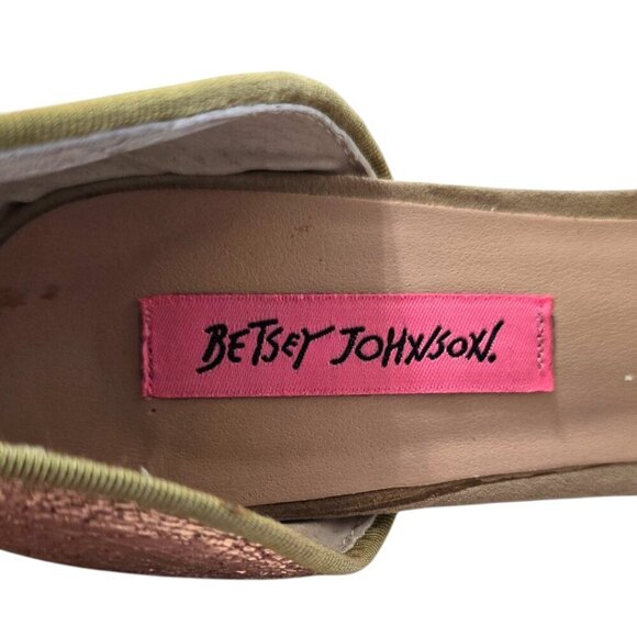 Betsey Johnston Tan & Rose Gold Timeless D'Orsay Flats Sz 9 - Picture 6 of 9